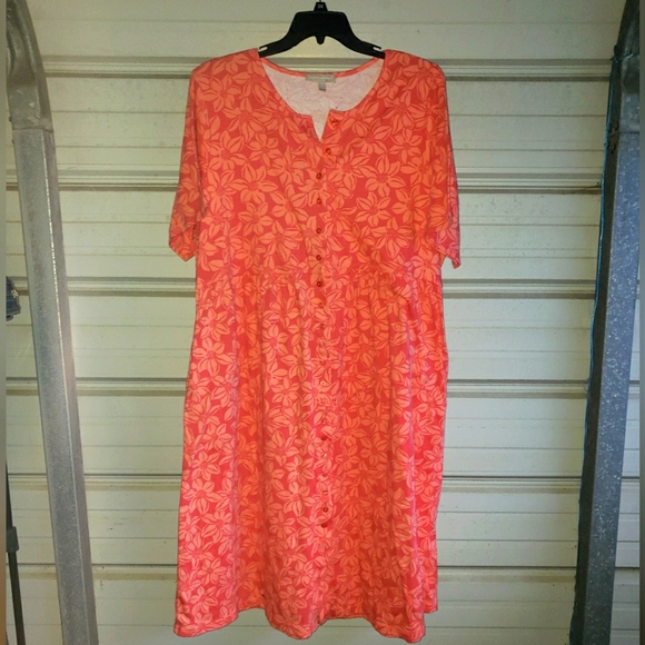 Plus Size 2X 26/28 Summer Dress floral soft women within - Picture 1 of 5